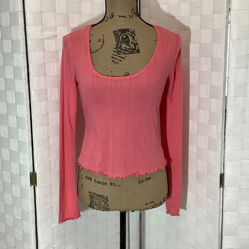 NWT belle du jour coral open back top size large